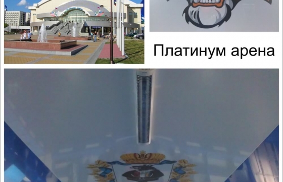 Натяжной потолок в Платинум арена Общественные интерьеры