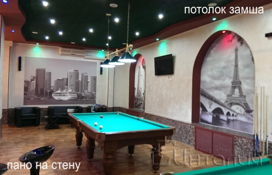 Натяжной потолок в карт1 Общественные интерьеры